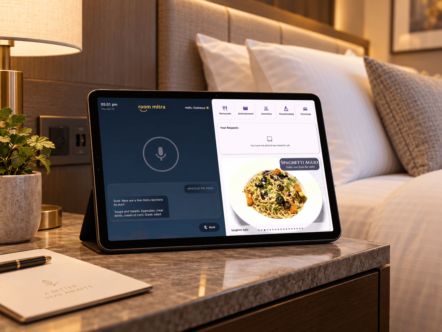 In-room tablet